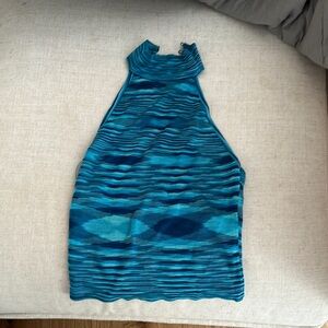 Zara Turquoise Halter Knit Top
